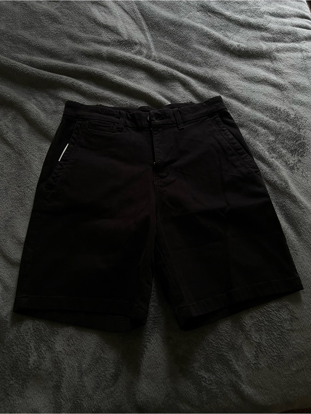 Zara Black Flat-Front Men's Shorts